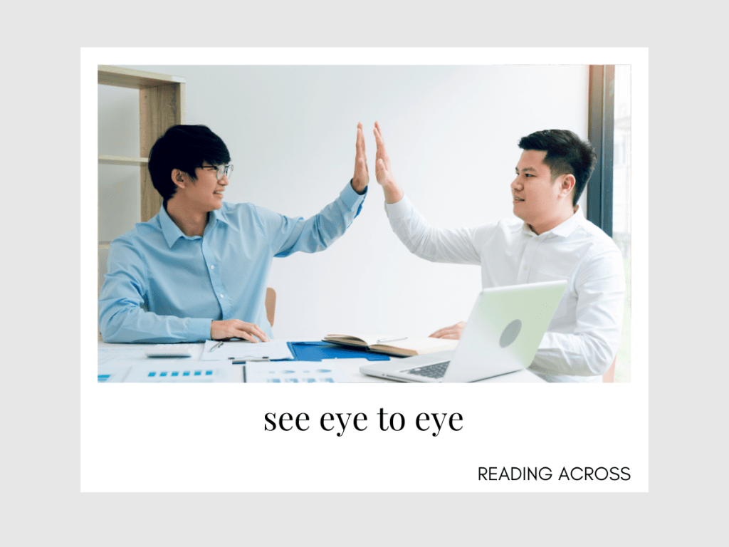 สำนวน see eye to&nbsp;eye