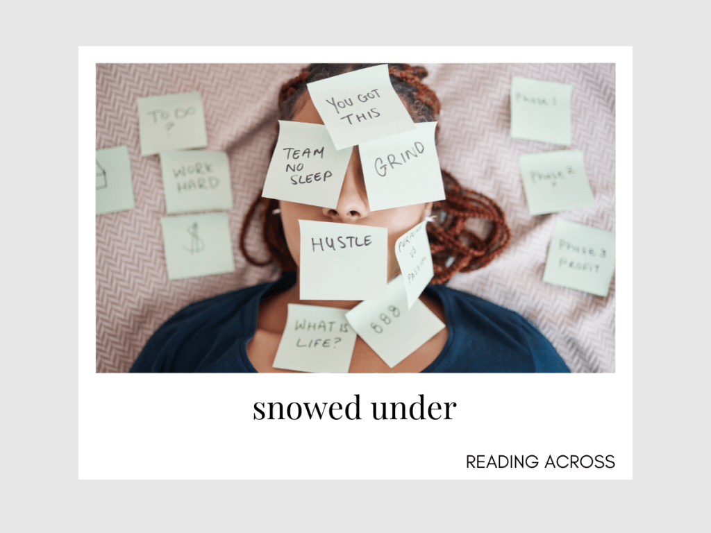 สำนวน snowed under