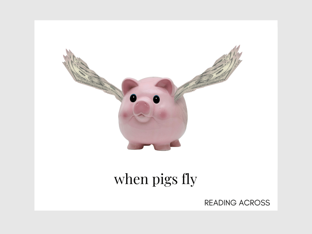 สำนวน when pigs&nbsp;fly